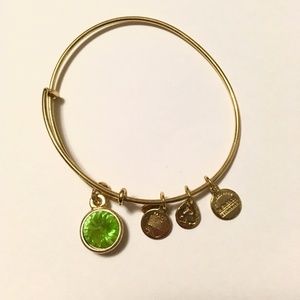 Alex and Ani Bangle with Peridot Crystal (NWOT)